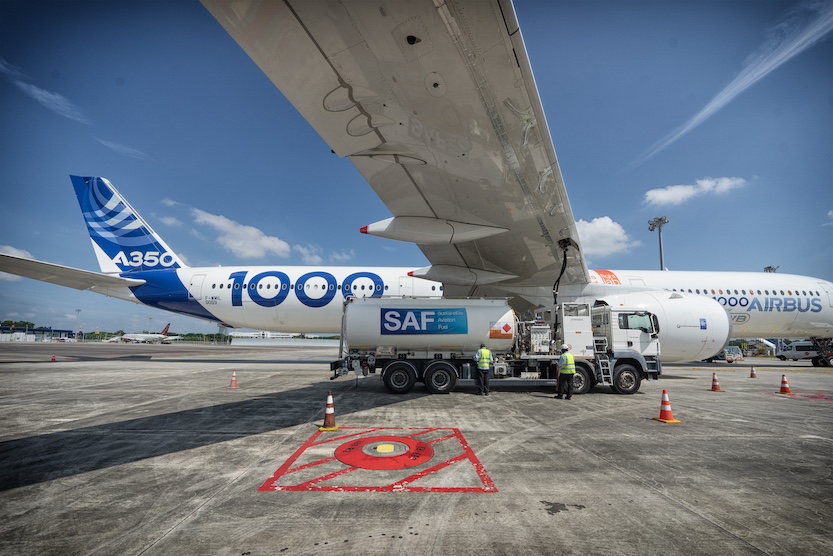 Airbus A350-1000 flies with SAF at Singapore Airshow - AGN