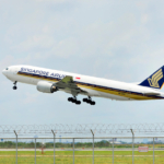 Bangkok, Thailand. - April 9, 2017 : airplane of Singapore Airlines take off and departing from Suvarnabhumi Airport, Bangkok, Thailand.