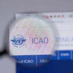 New York, USA - 18 March 2021: ICAO International Civil Aviation Organization logo icon on website, Illustrative Editorial.