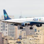 Azul Airlines Embraer 195 on final approach to Congonhas Airport