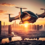 Mascarpone_evtol_flying_high_over_city_at_sunset_d1401613-2a54-4