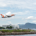 Rio de Janeiro, Rio de Janeiro, Brazil - January 23, 2023: Bobing 737 from GOL Airlines taking off from runway 02L of Santos Dumont airport in Rio de Janeiro.