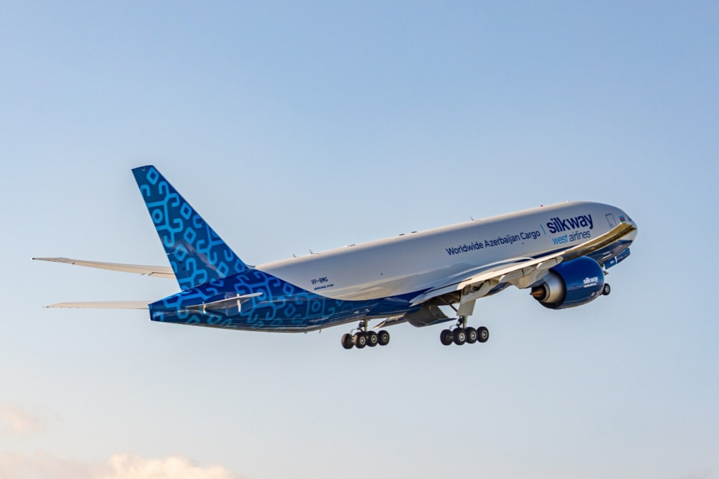 Silk Way West Airlines’ first Boeing 777 Freighter arrived at Heydar Aliyev International Airport today as the airline becomes the newest operator of the world's largest, longest range and most capable twin-engine freighter. 