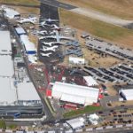 Aerial view of Farnborough Airshow