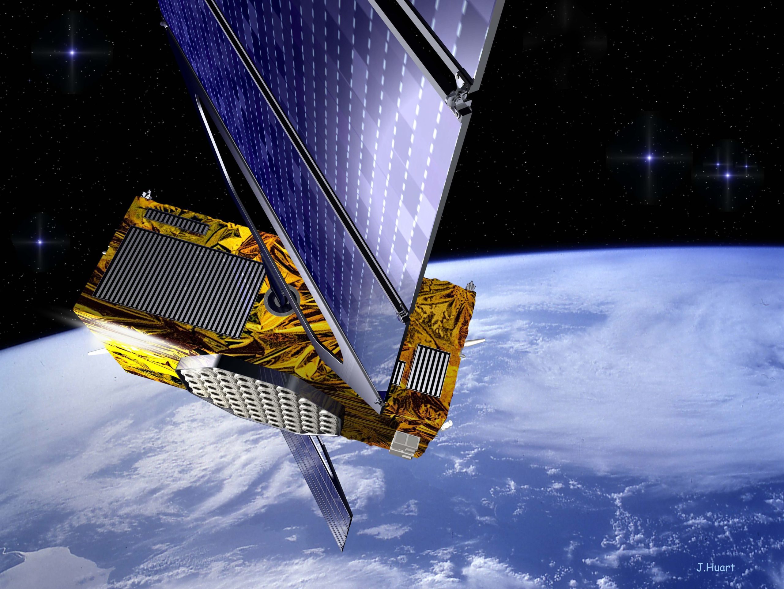Galileo, artistic
satellite, galileo, J.Huart