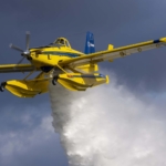 Aerial Firefighting FireBoss aircraft Scooping and dropping