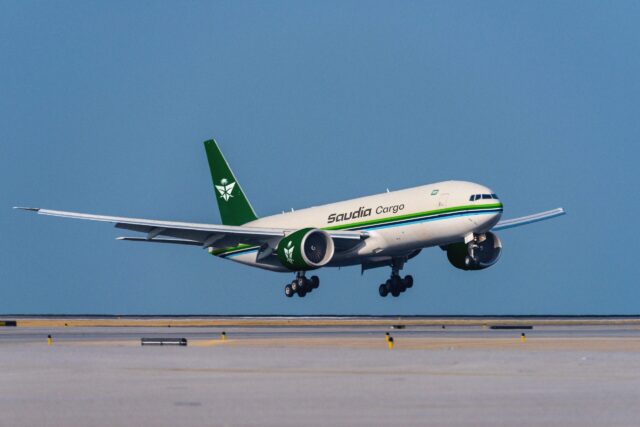 Saudia cargo aircraft in new livery