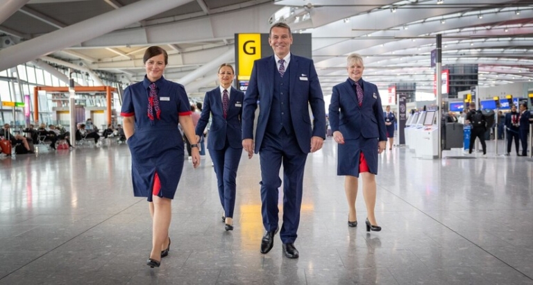 British Airways unveils new uniforms for cabin crew, pilots and airport ...