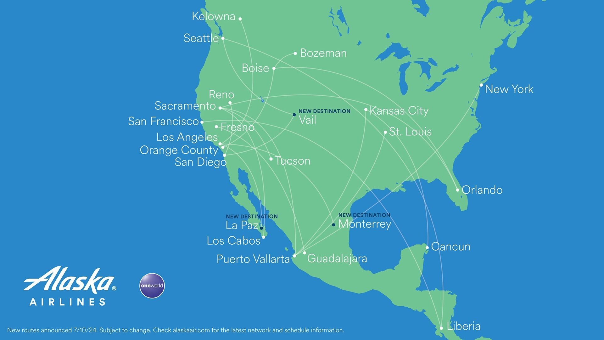 18 new winter routes for Alaska Airlines