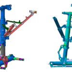 CAD model and simulation of an aircraft landing gear