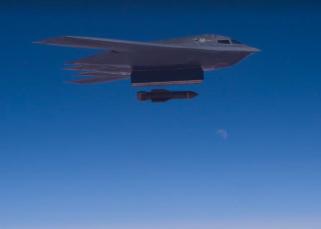 B-2 Spirit Bomber drops MOP