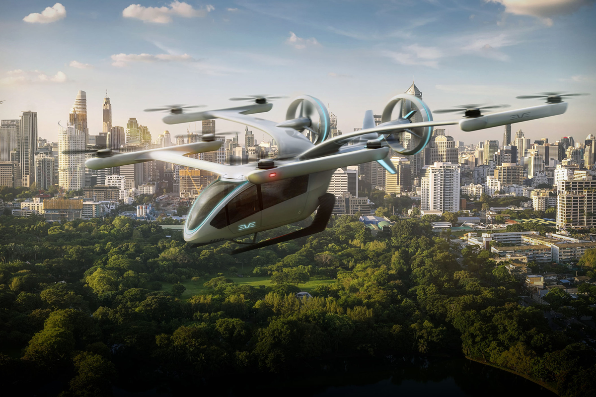 Eve air mobility evtol mockup