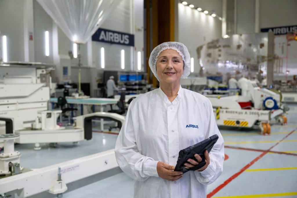Female technician at Airbus