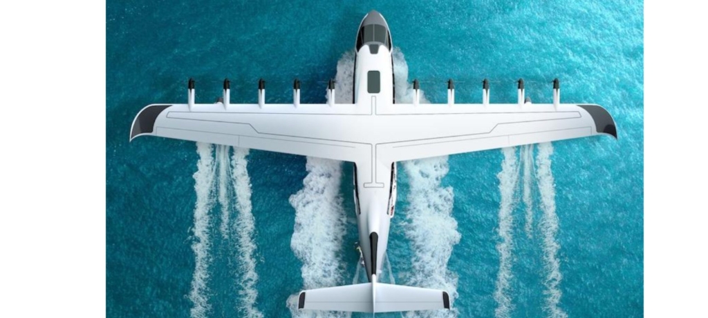 JEKTA amphibious flying boat on water