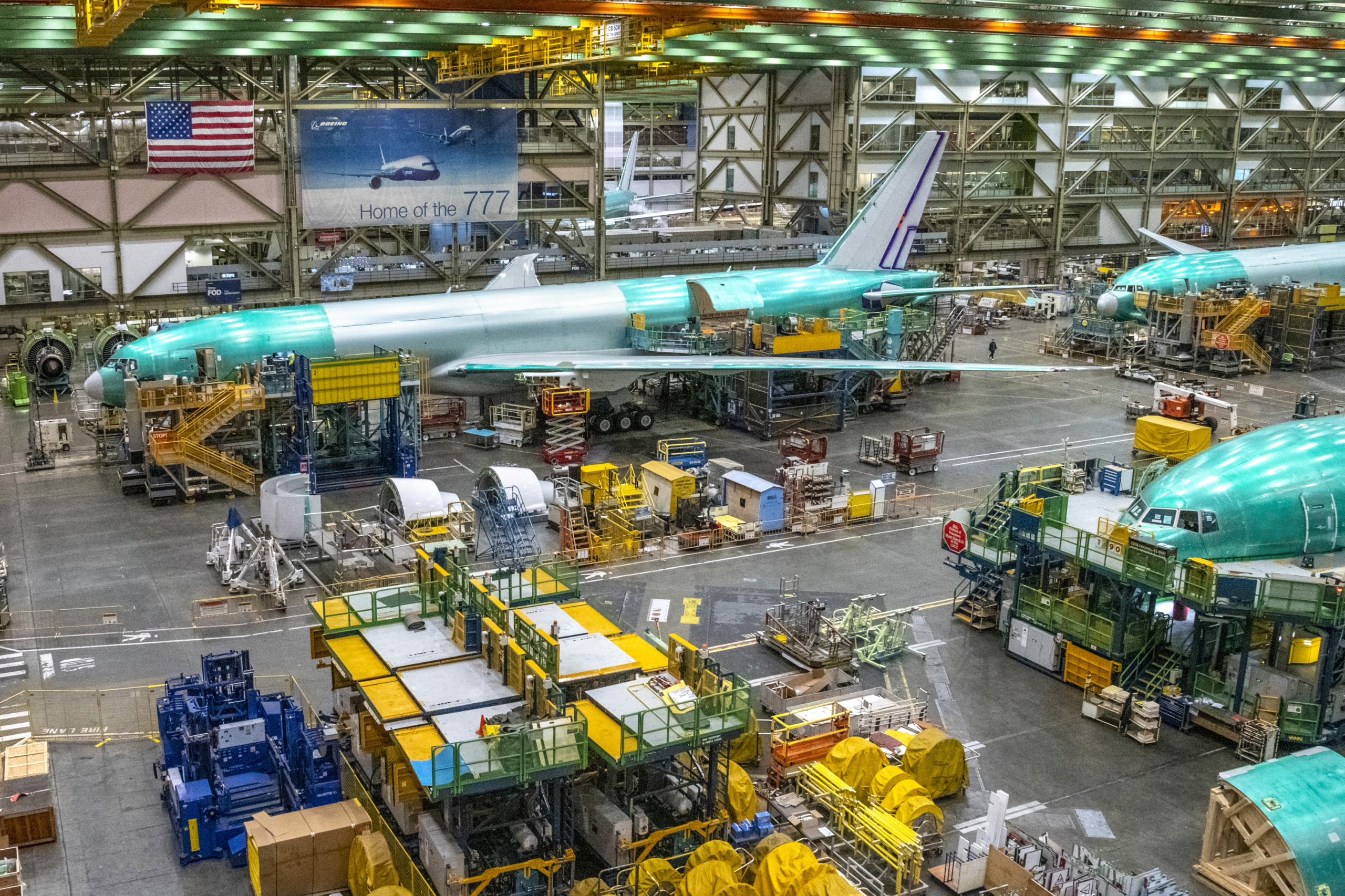 Boeing 777/777X Production. Everett 777 Line Final Assembly 40-25.