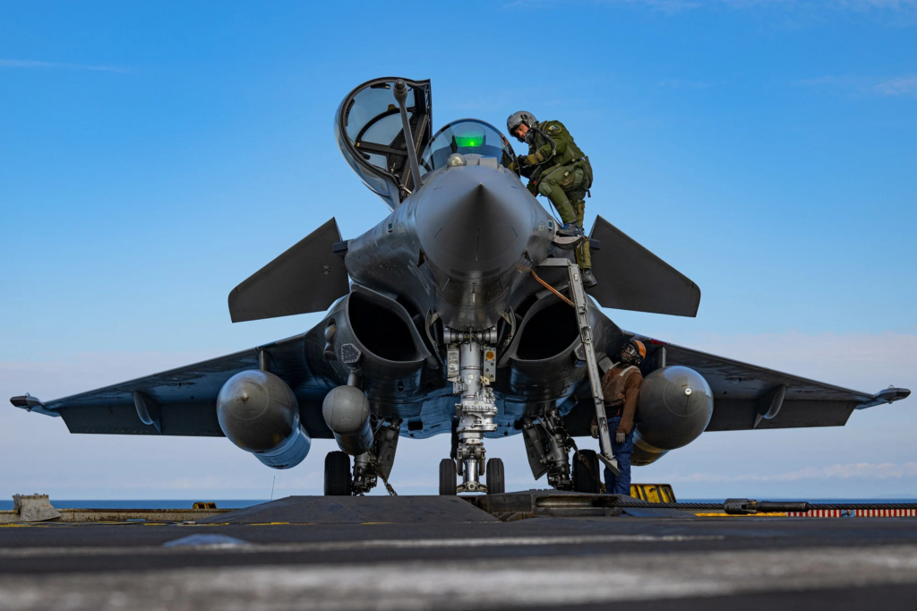 Pilot with a Dassault Rafale