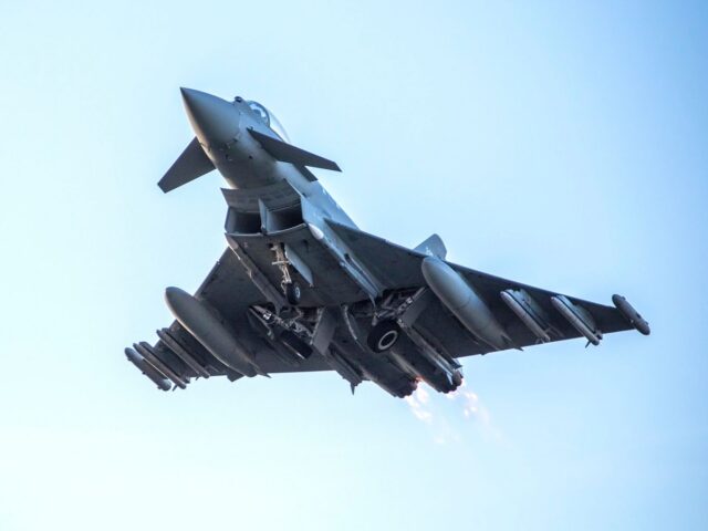 A eurofighter typhoon in flight