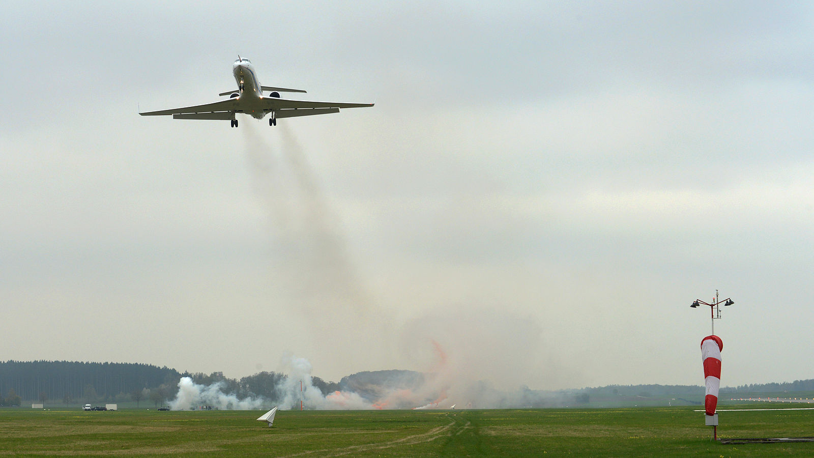 Wake turbulence from an aircraft