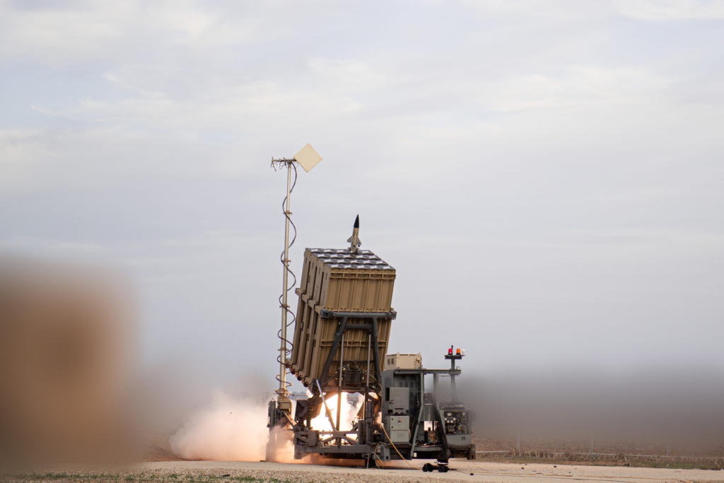 Air defence battery firing