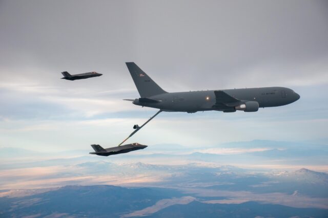 Boeing KC-46 Pegasus refueling fighter jet 2