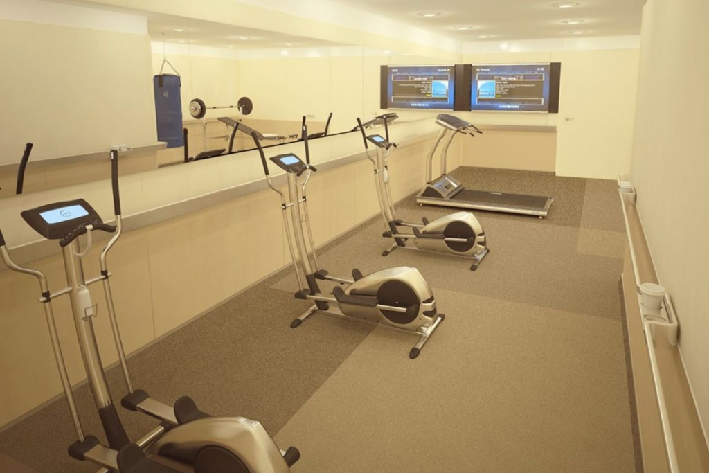 Gym in Russian Il-96-300PU presidential aircraft