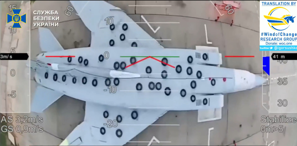 Russian bomber with tyres on it