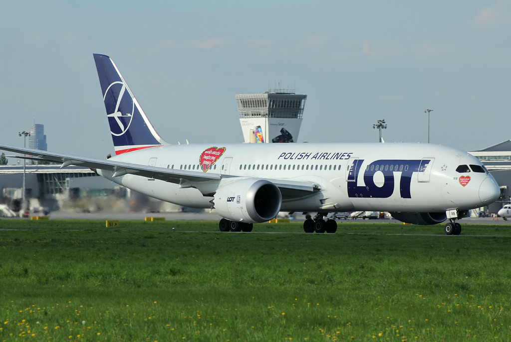 LOT Polish Airlines Boeing 787 at Warsaw Chopin