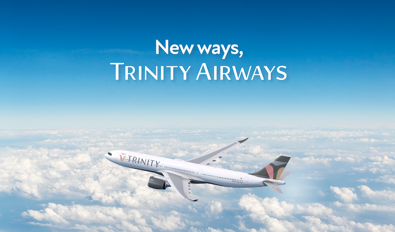 T-Way Air's new identity, Trinity Airways