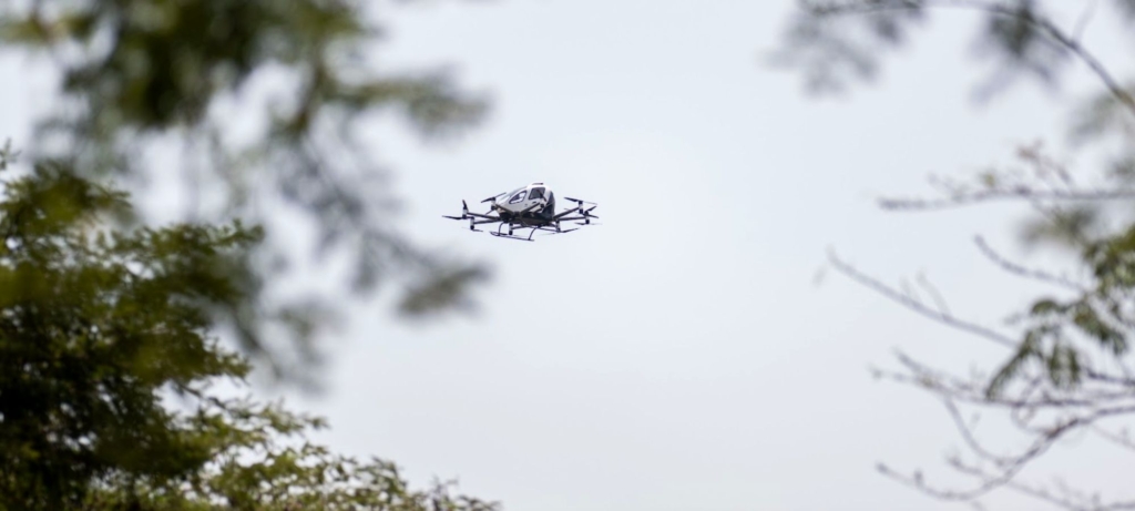 EHang EH216-S debut flight in Africa