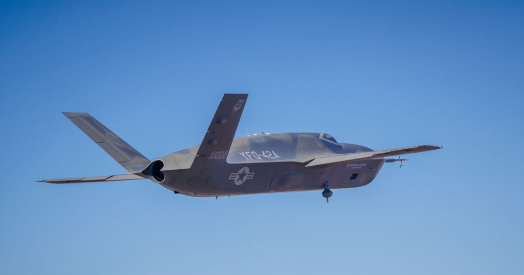 GA-ASI General Atomics YFQ-42A flying