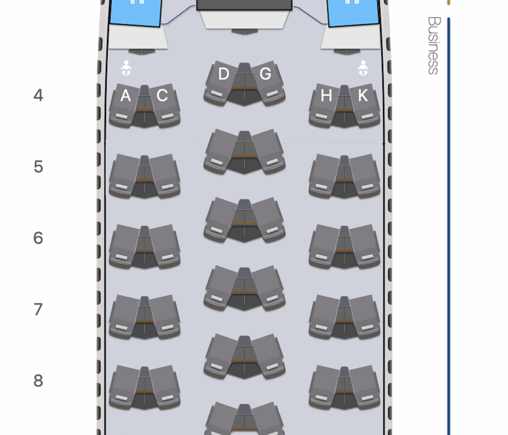Lufthansa V seat layout