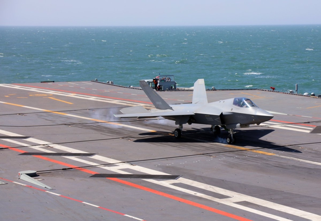 Shenyang J-35 stealth jet aboard Fujian