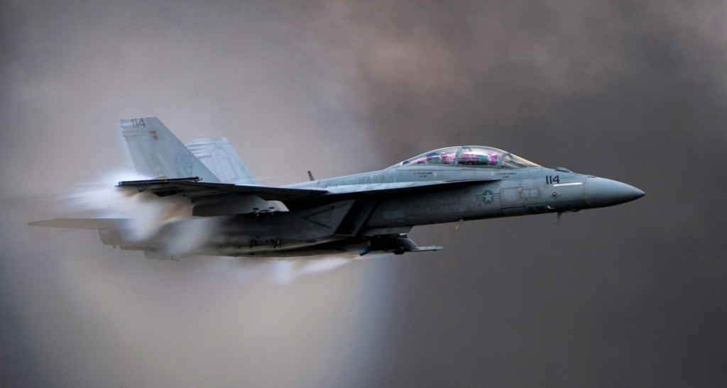US Navy F/A Super Hornet flying