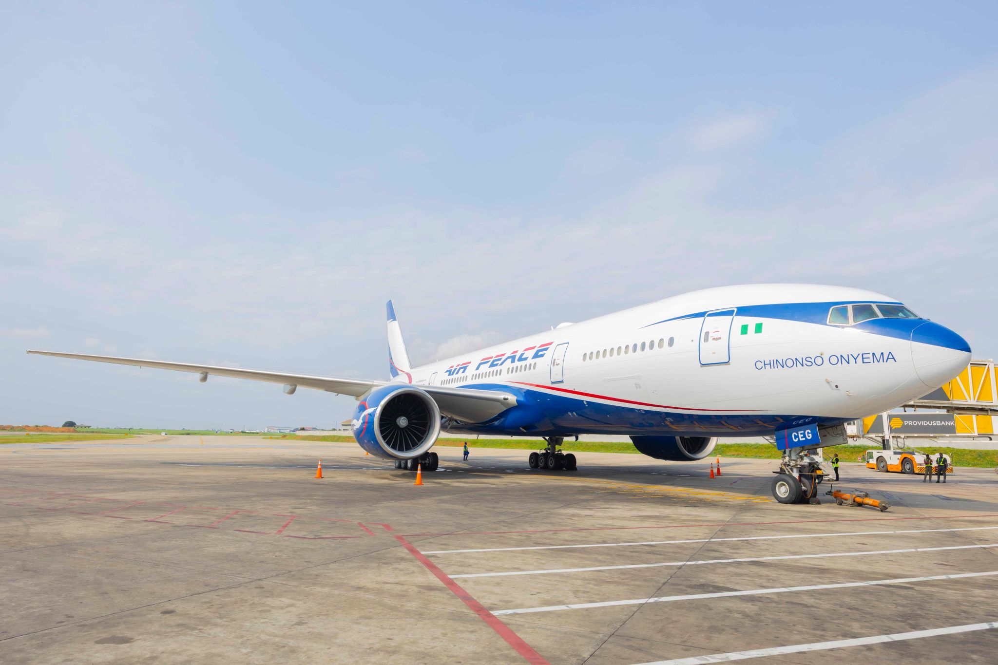 Air Peace Boeing 777 on the ground