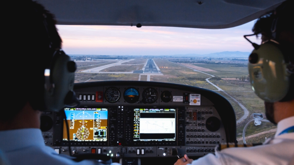Airplane cockpit landing gPS