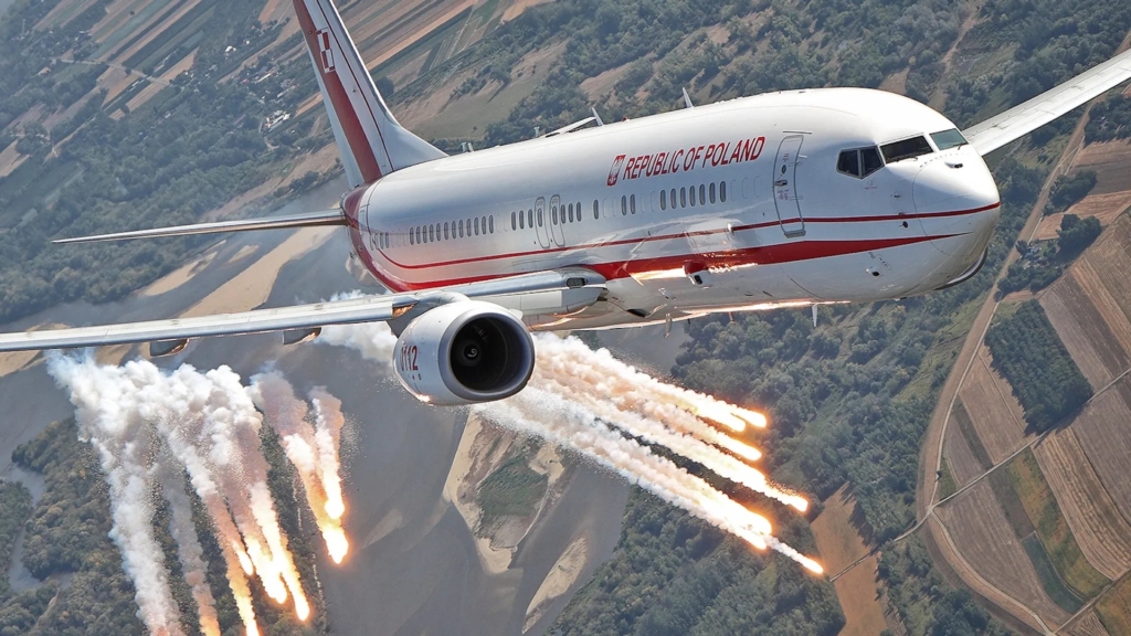 Boeing 737 with aircraft self defence system