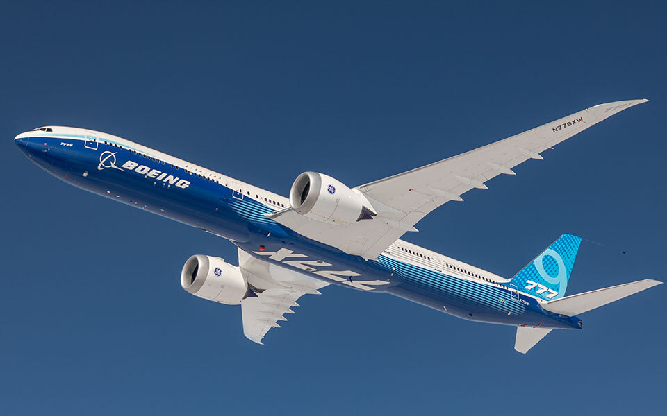 Boeing 777X in a test flight