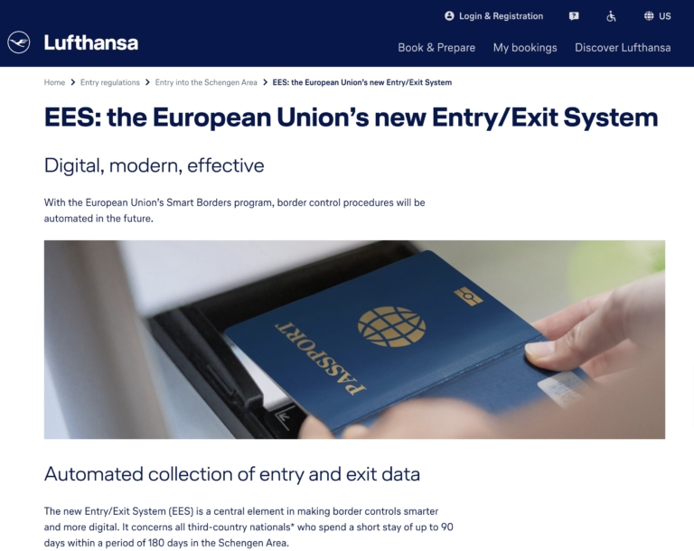 EES in Europe: Airlines mixed communications on EU biometric borders