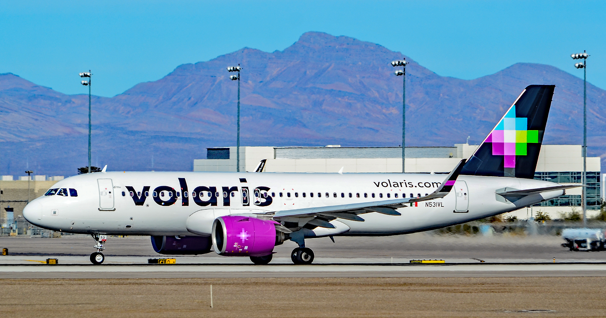 Volaris Airbus A320 at Las Vegas airport.