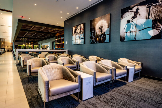 Delta Air Lines celebrates the opening of the new D Concourse Sky Club in Atlanta, Georgia at Hartsfield Jackson International airport on Monday April, 7, 2025.