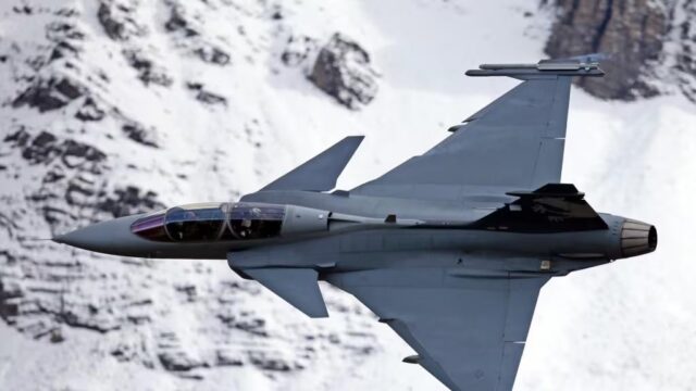 Saab Gripen E over Switzerland