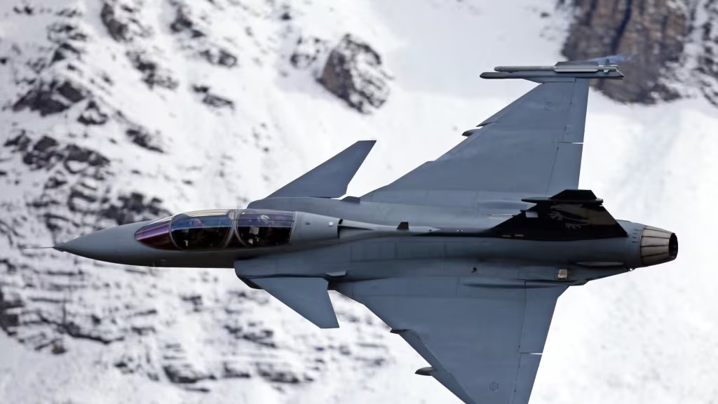 Saab Gripen E over Switzerland