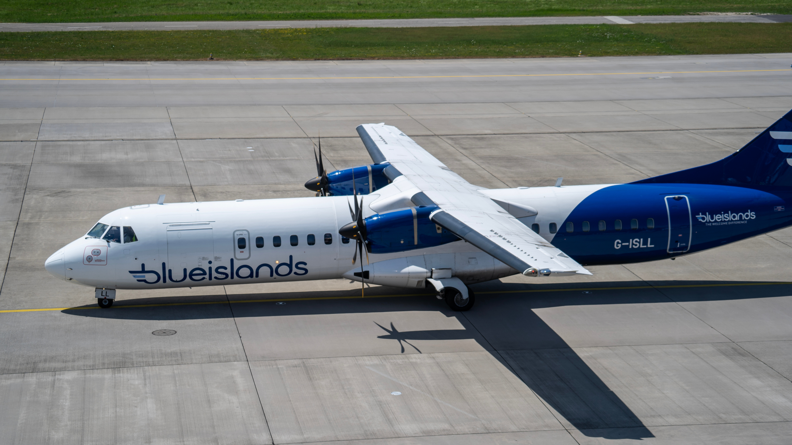 Blue Islands ATR 72-500 taxiing at ZRH Zurich international airport