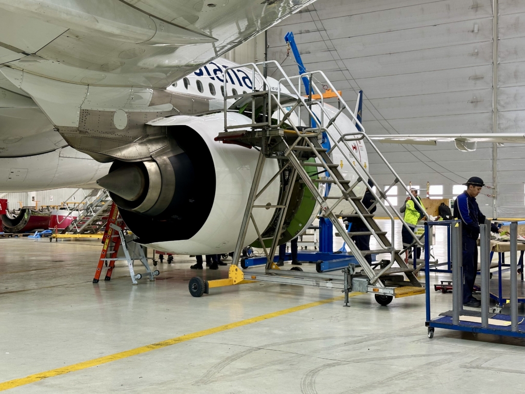 Air Astana aircraft having pratt and whitney gtf inspection