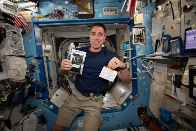 Astronaut with Space Food from nasa