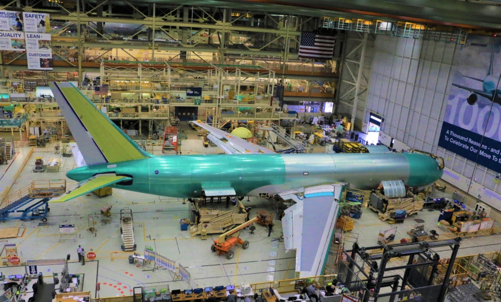 Boeing 767-300F freighter under construction
