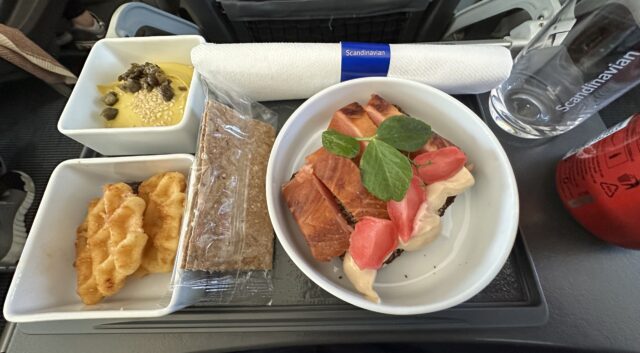 Image of a short haul business class meal on SAS