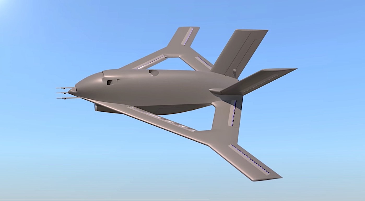 DARPA plane with no flaps or rudders