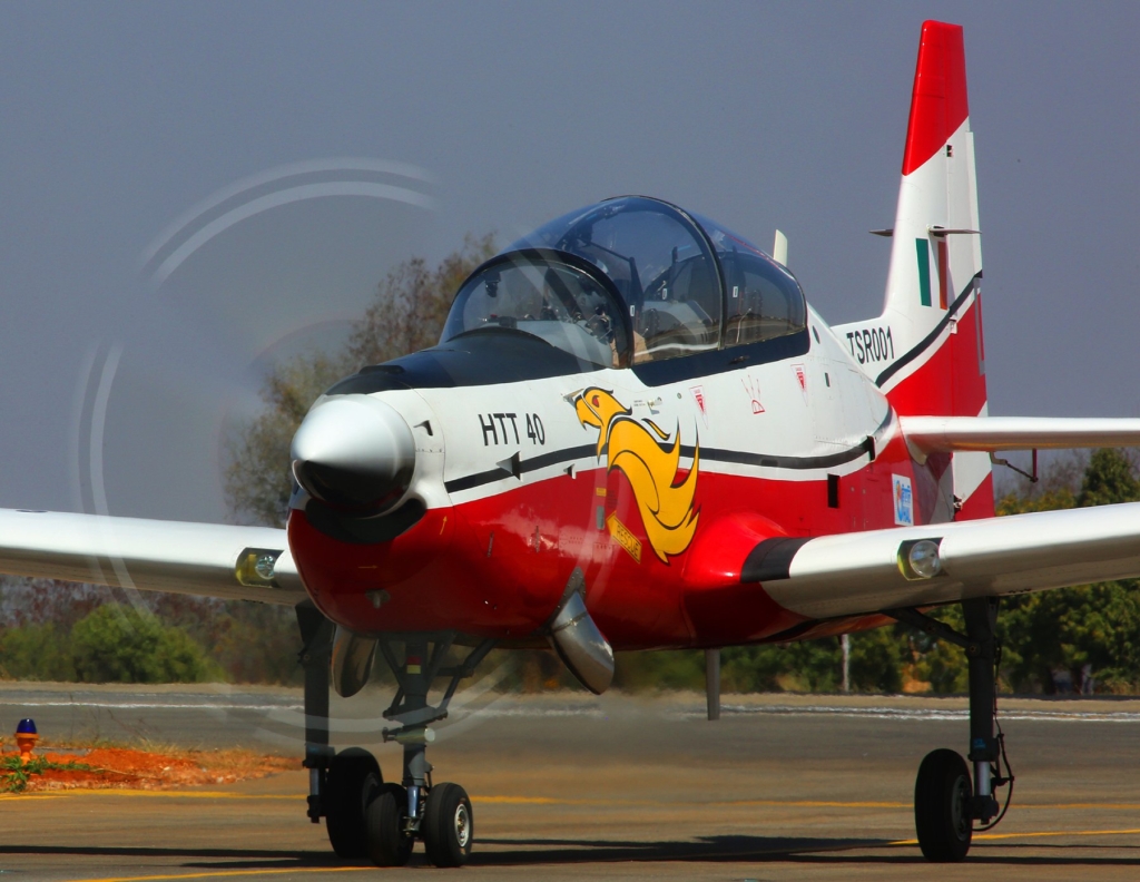 The HAL HTT-40 at Aero India