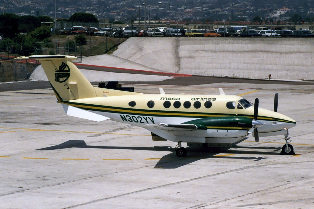 Beechcraft King Air in livery colors of Mesa Air Lines